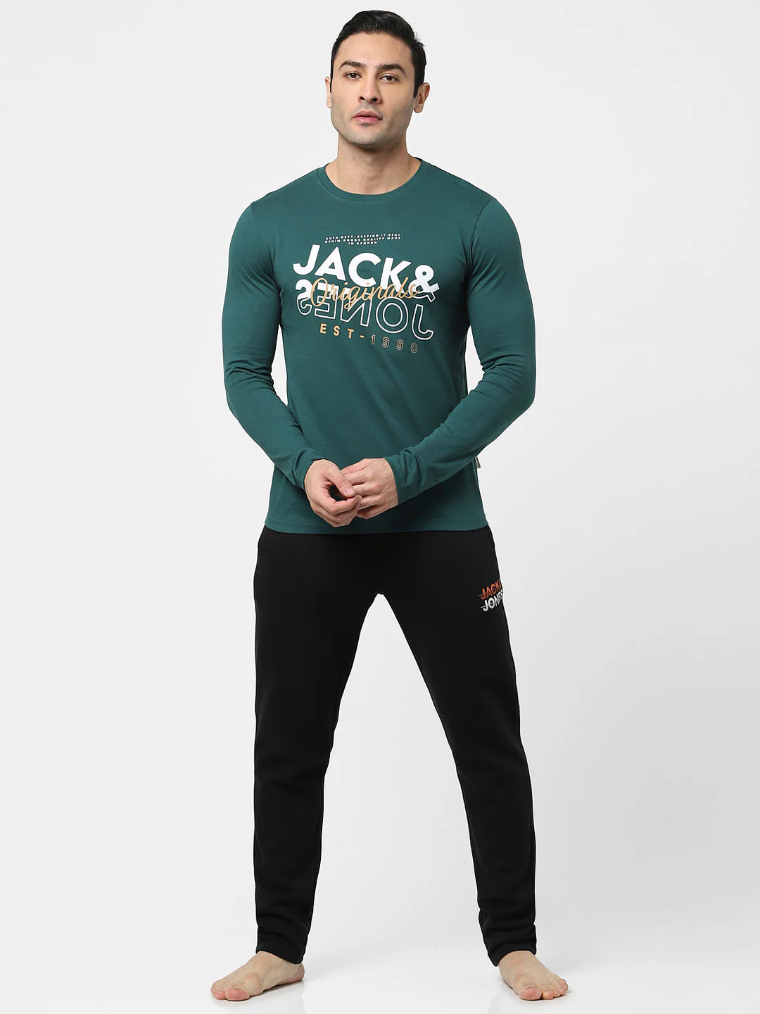 Green Typographic Logo Full Sleeves T-shirt - Image 6