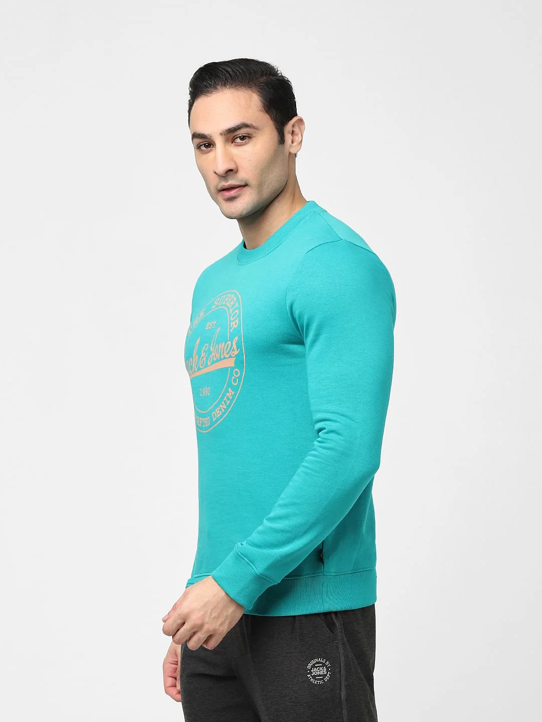 Blue Typographic Logo Sweatshirt - Image 3