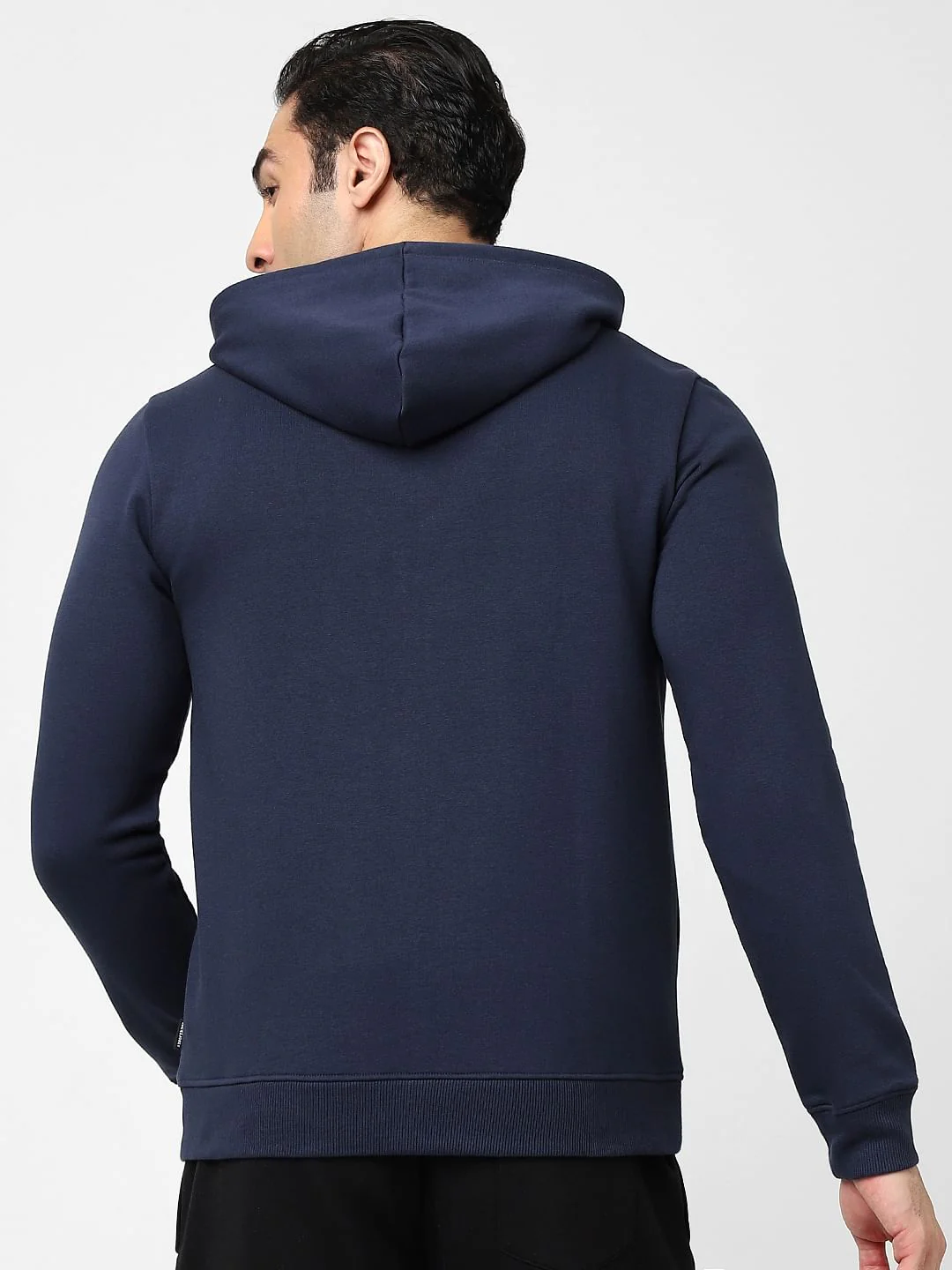 Navy Zip-Up Hooded Sweatshirt - Image 4