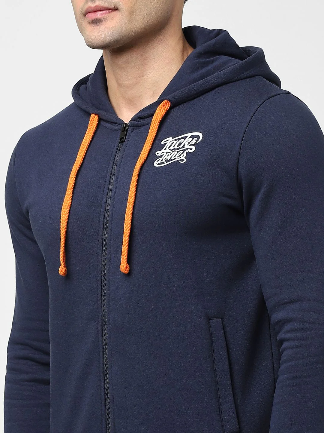 Navy Zip-Up Hooded Sweatshirt - Image 5