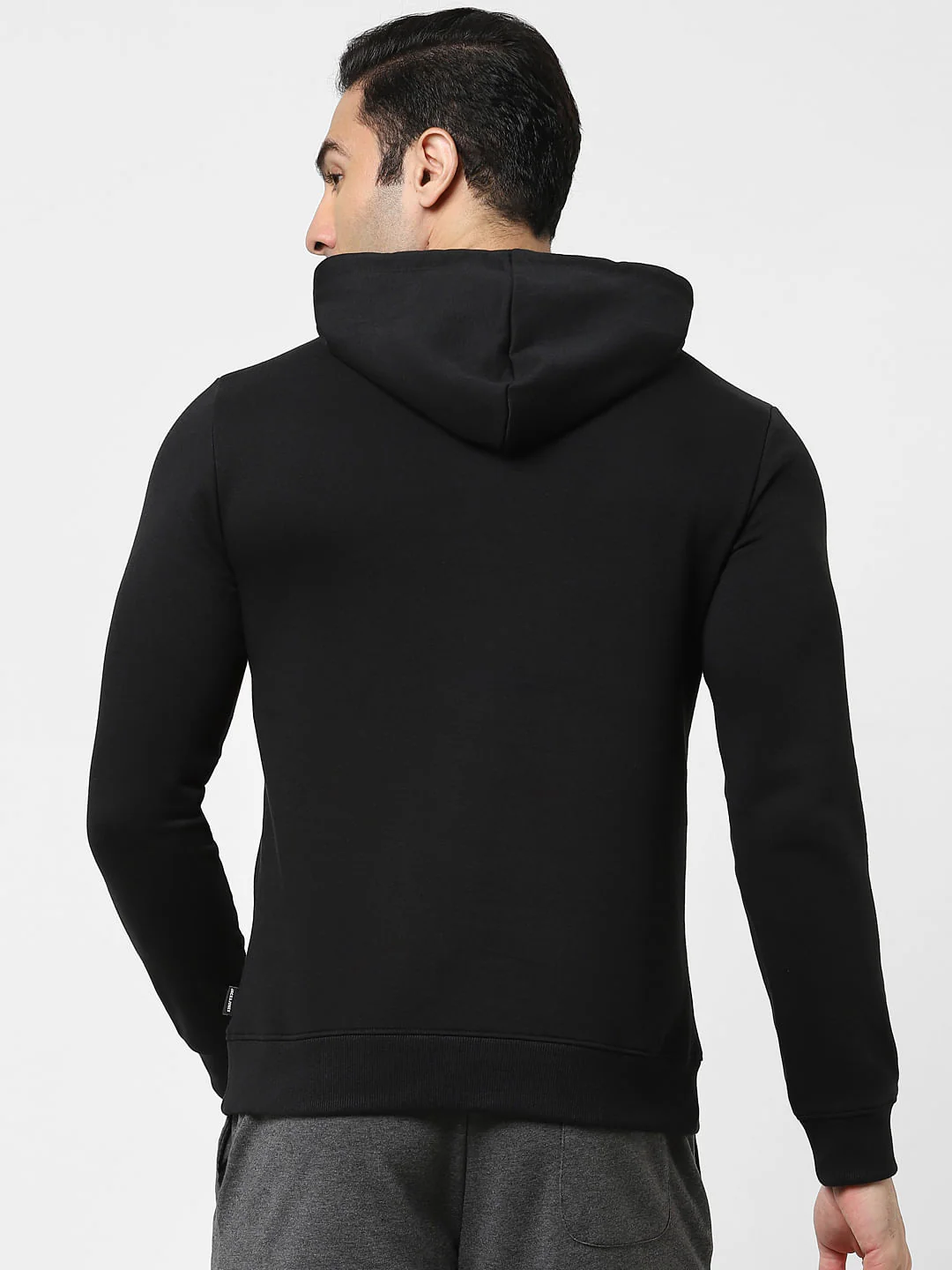 Black Typographic Logo Hooded Sweatshirt - Image 4