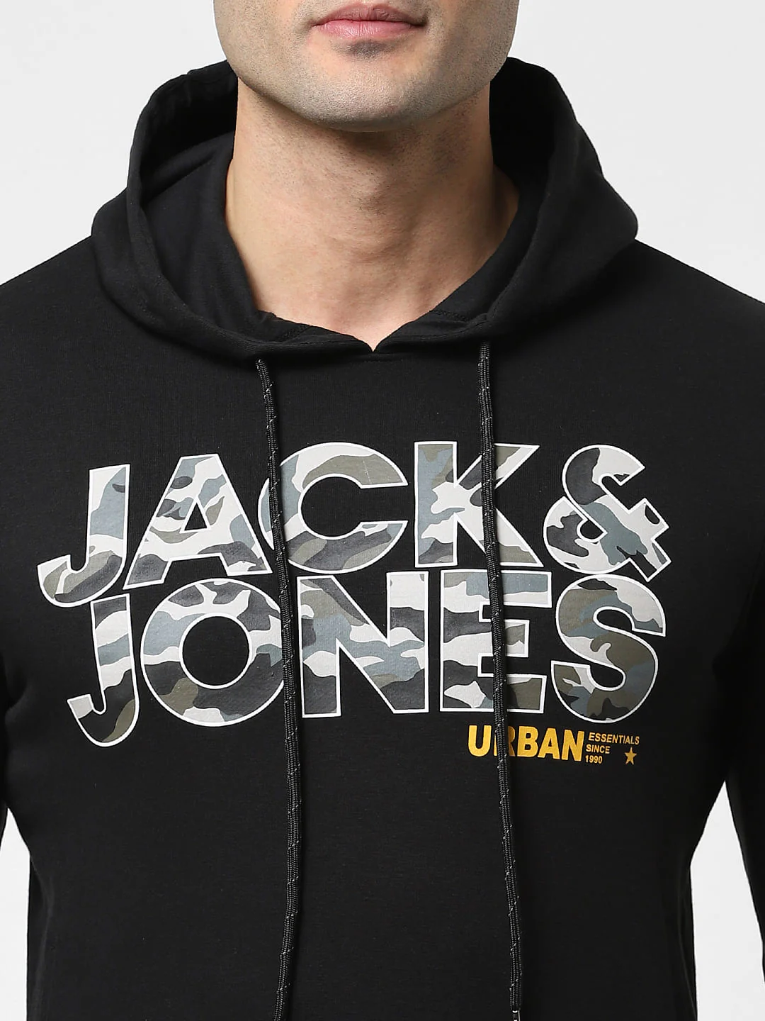 Black Typographic Logo Hooded Sweatshirt - Image 5
