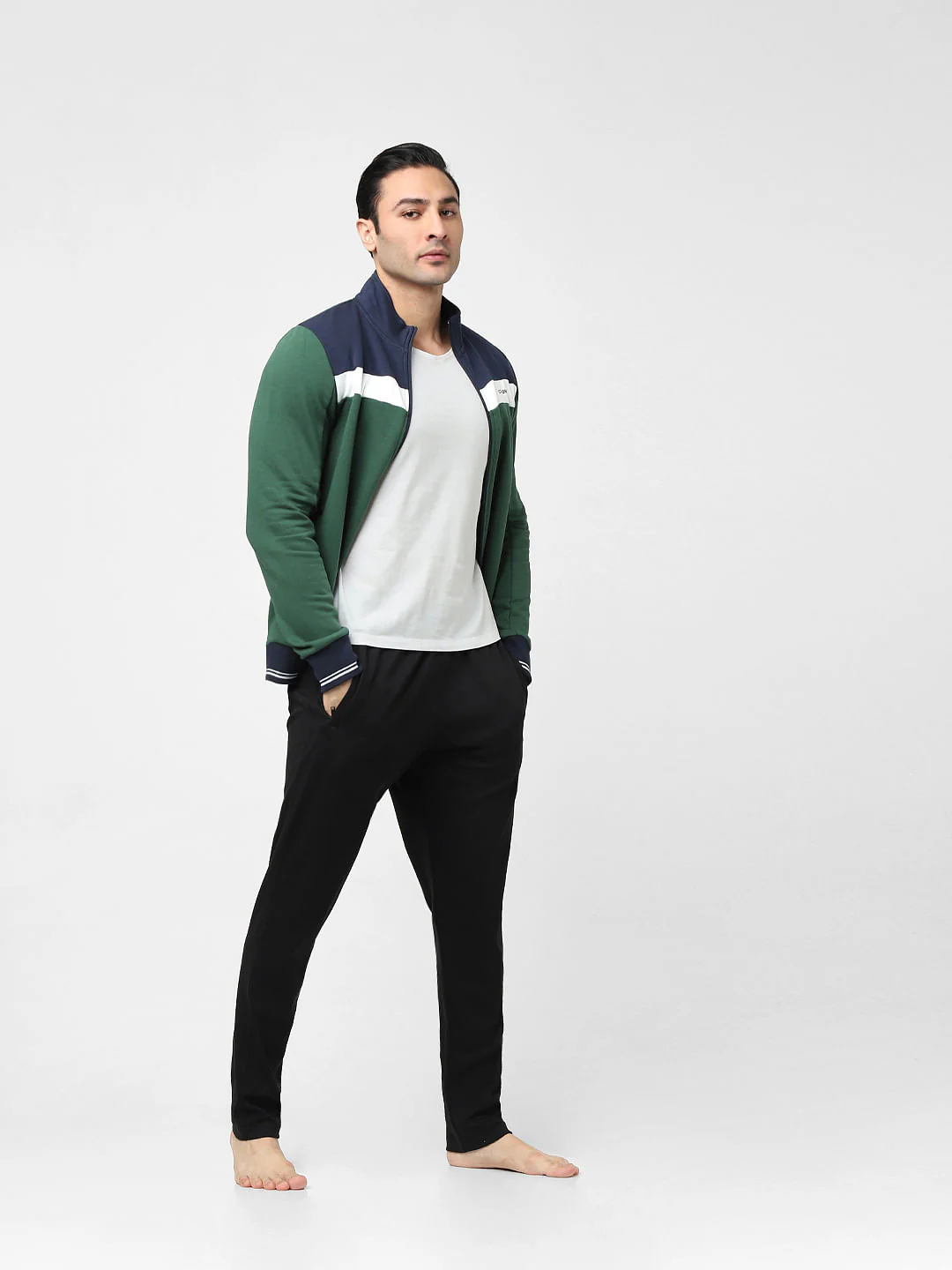 Black Mid Rise Logo Print Trackpants