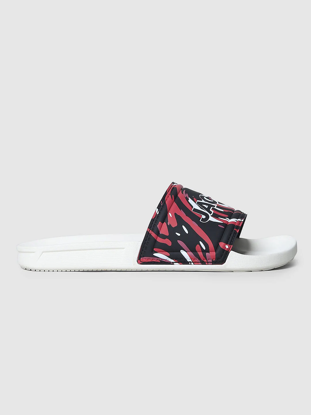 White Abstract Print Sliders - Image 3