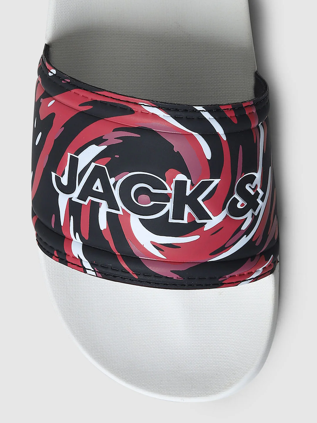 White Abstract Print Sliders - Image 7