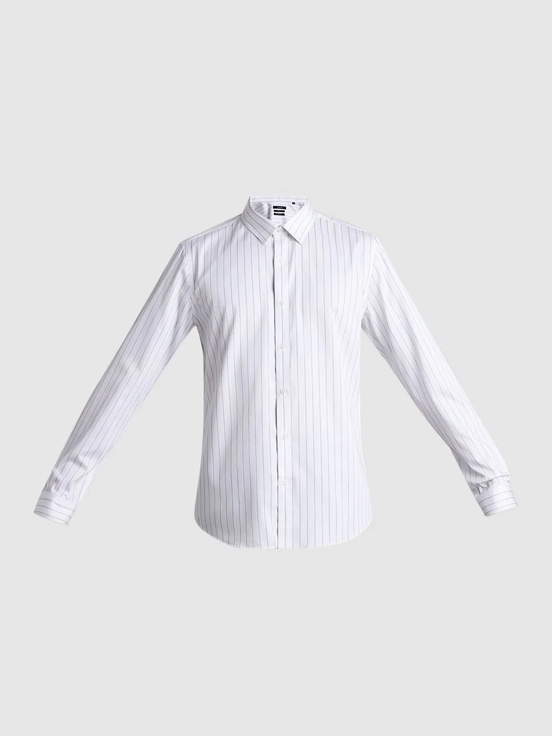 White Striped Full Sleeves Shirt - Image 7