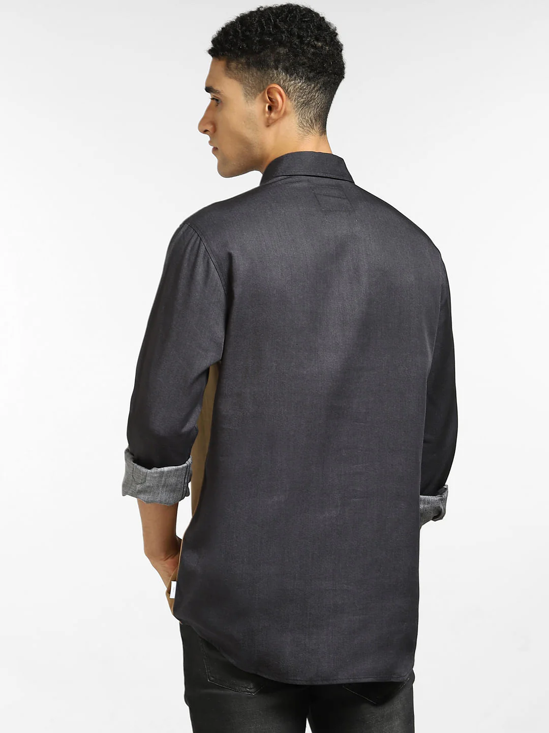 Black Striped Full Sleeves Shirt - Image 4