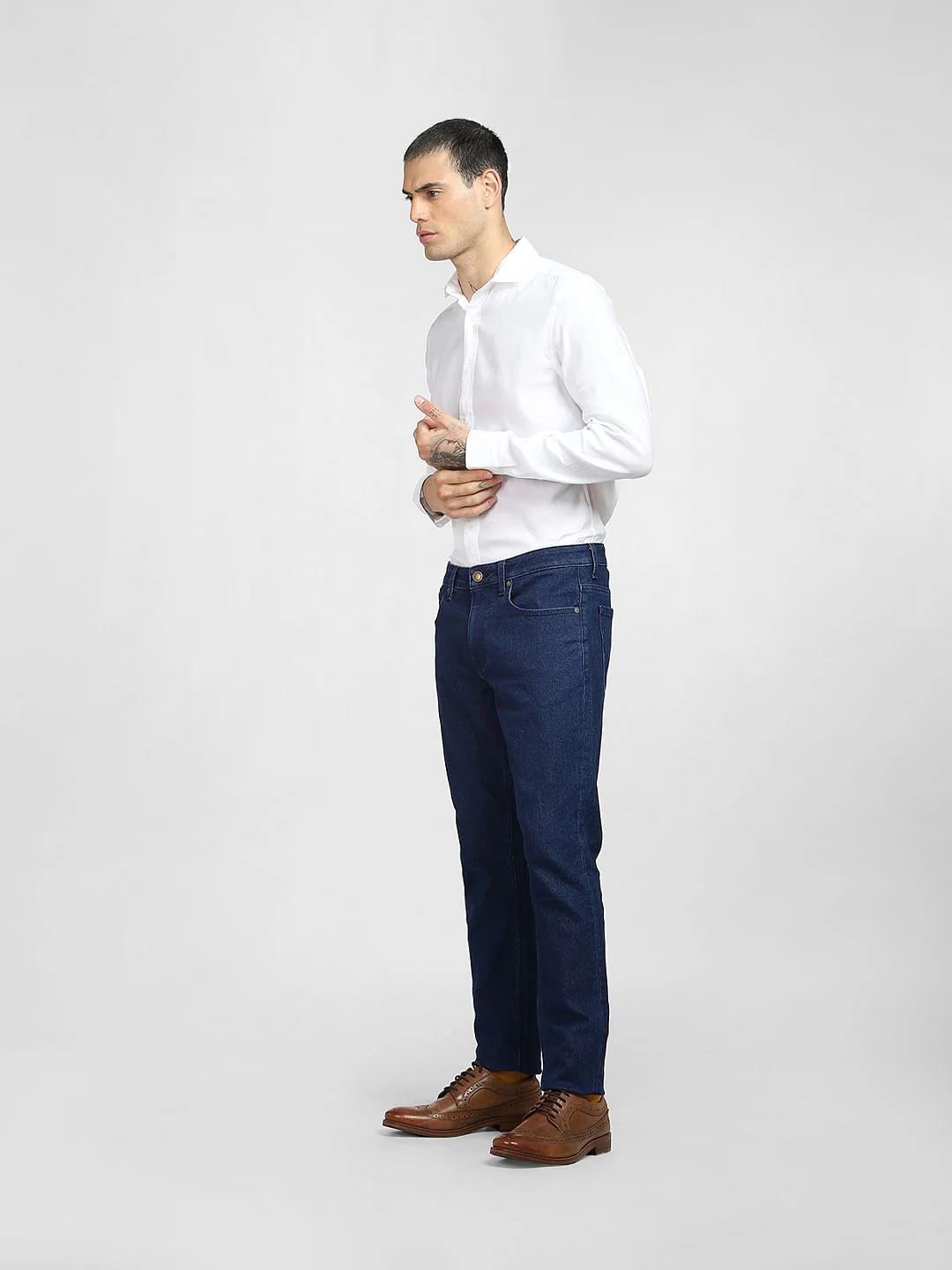 White Linen Full Sleeves Shirt - Image 6