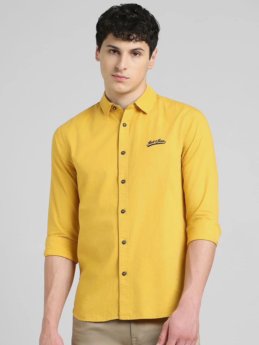 Mustard Full Sleeves Shirt - Image 2