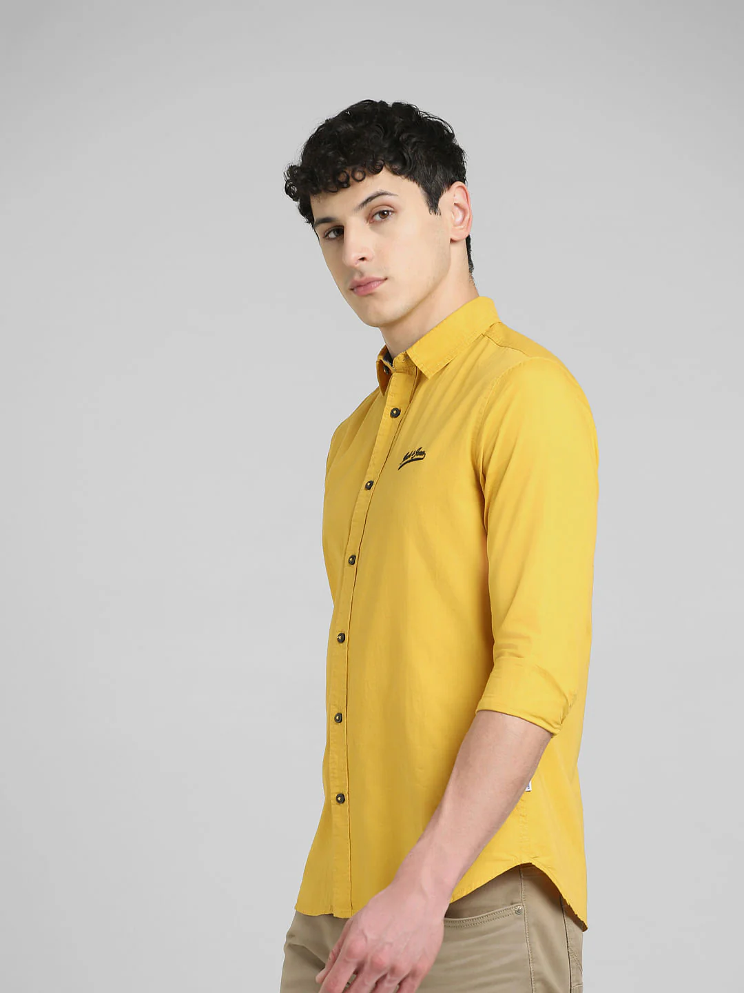 Mustard Full Sleeves Shirt - Image 3