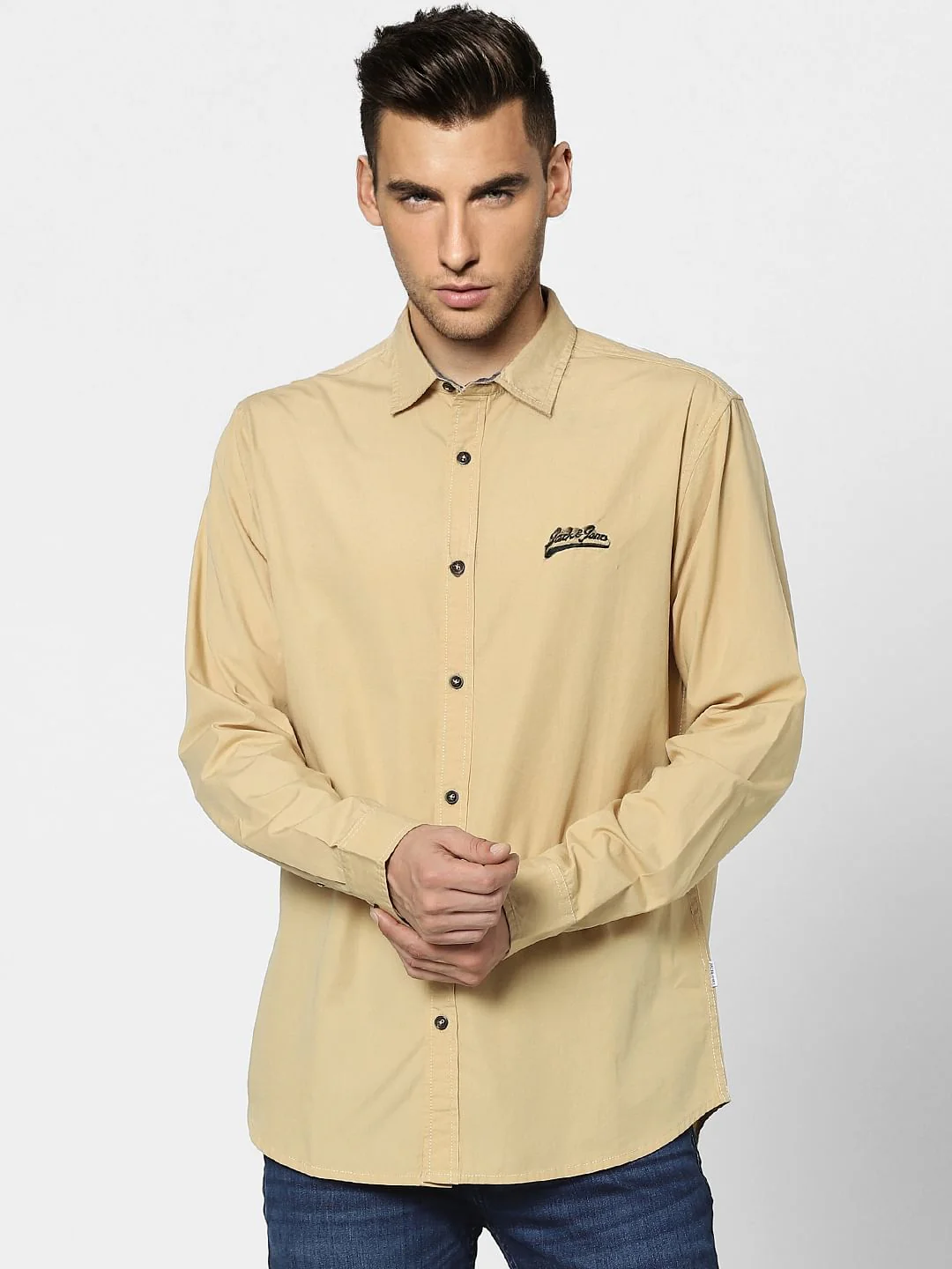 Beige Full Sleeves Shirt - Image 2