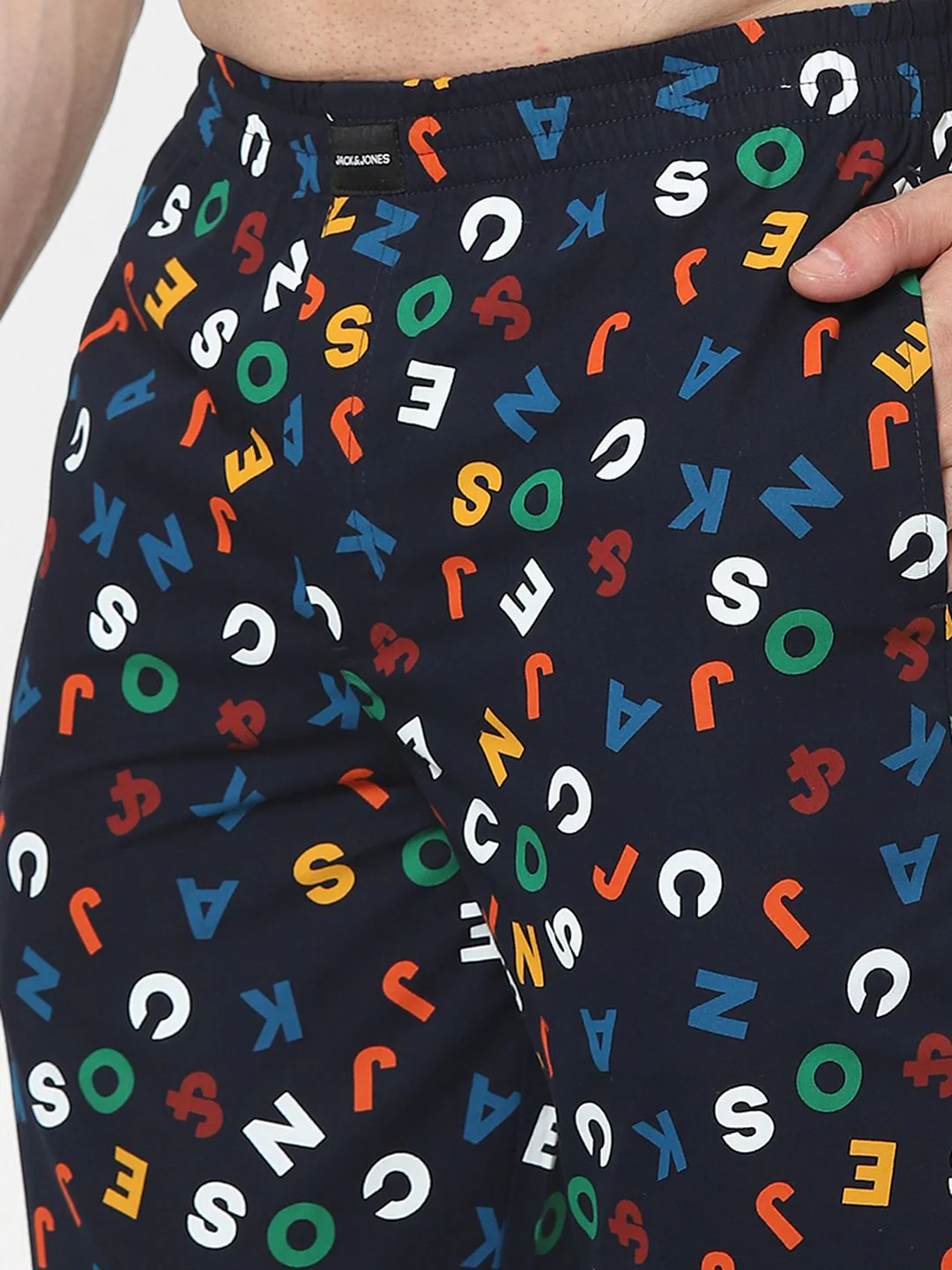 Navy Blue Alphabet Printed Pyjamas - Image 4