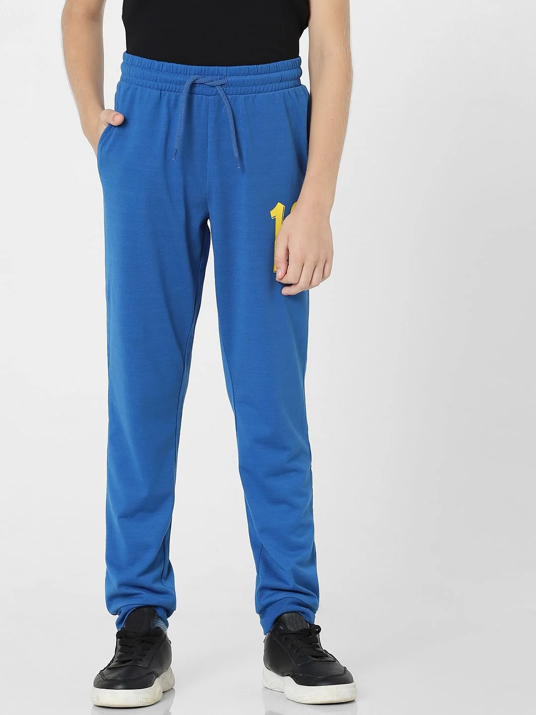 Boys Blue Mid Rise Joggers - Image 2
