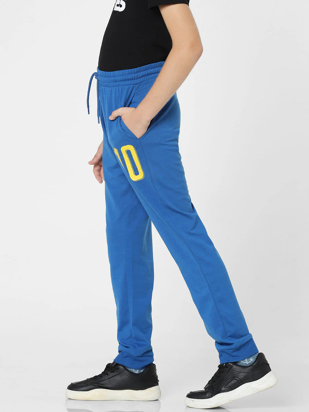 Boys Blue Mid Rise Joggers - Image 3