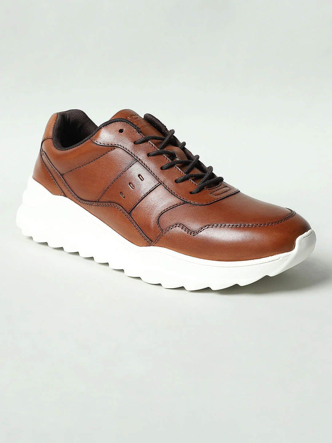 Brown Leather Sneakers - Image 3