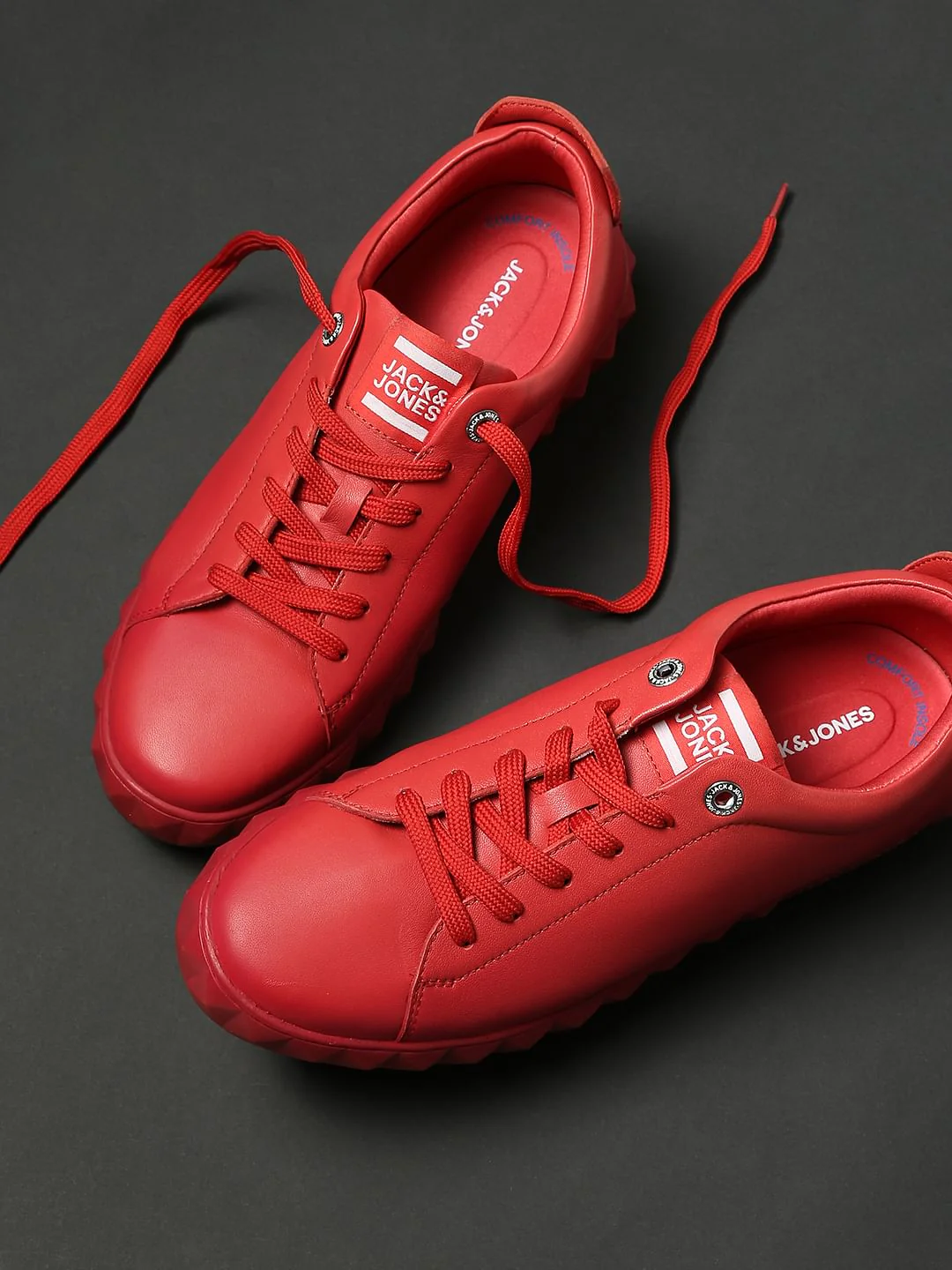Red Leather Sneakers