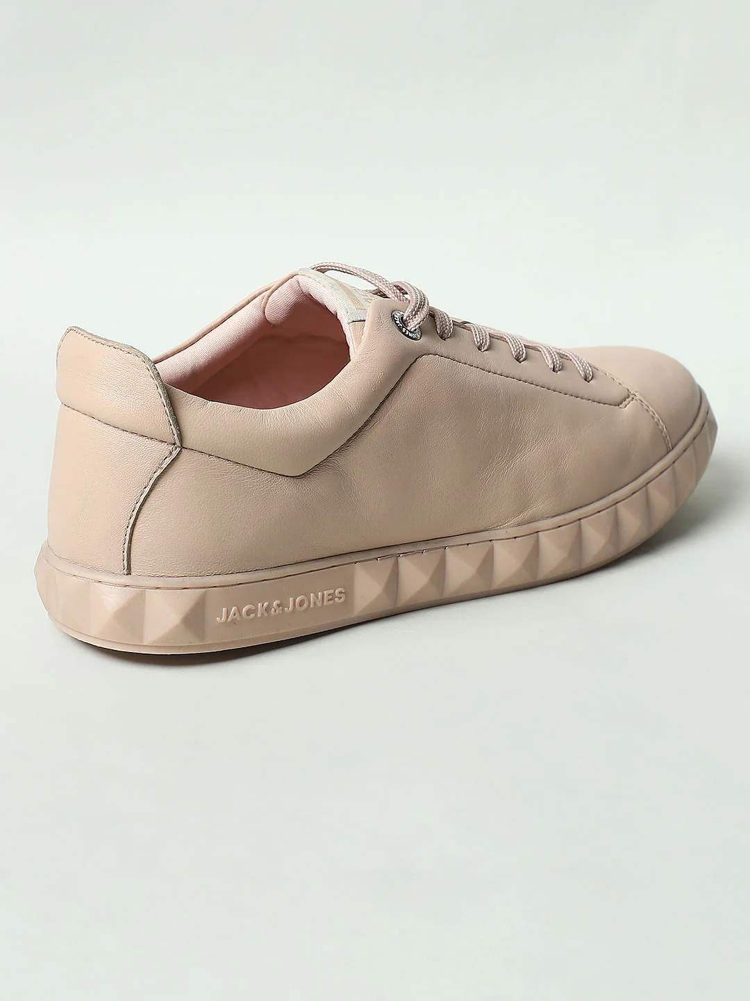 Beige Leather Sneakers - Image 4