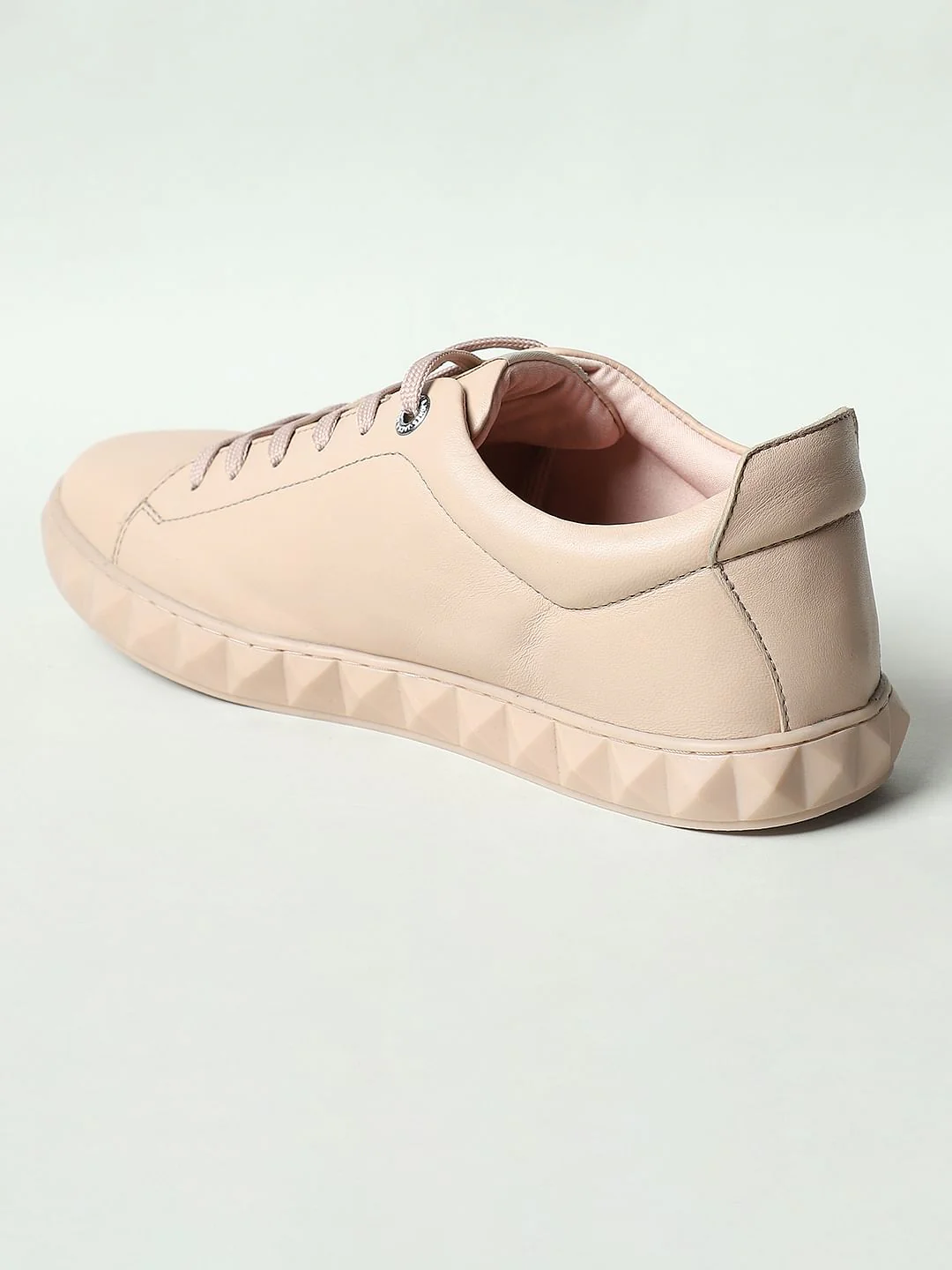 Beige Leather Sneakers - Image 9