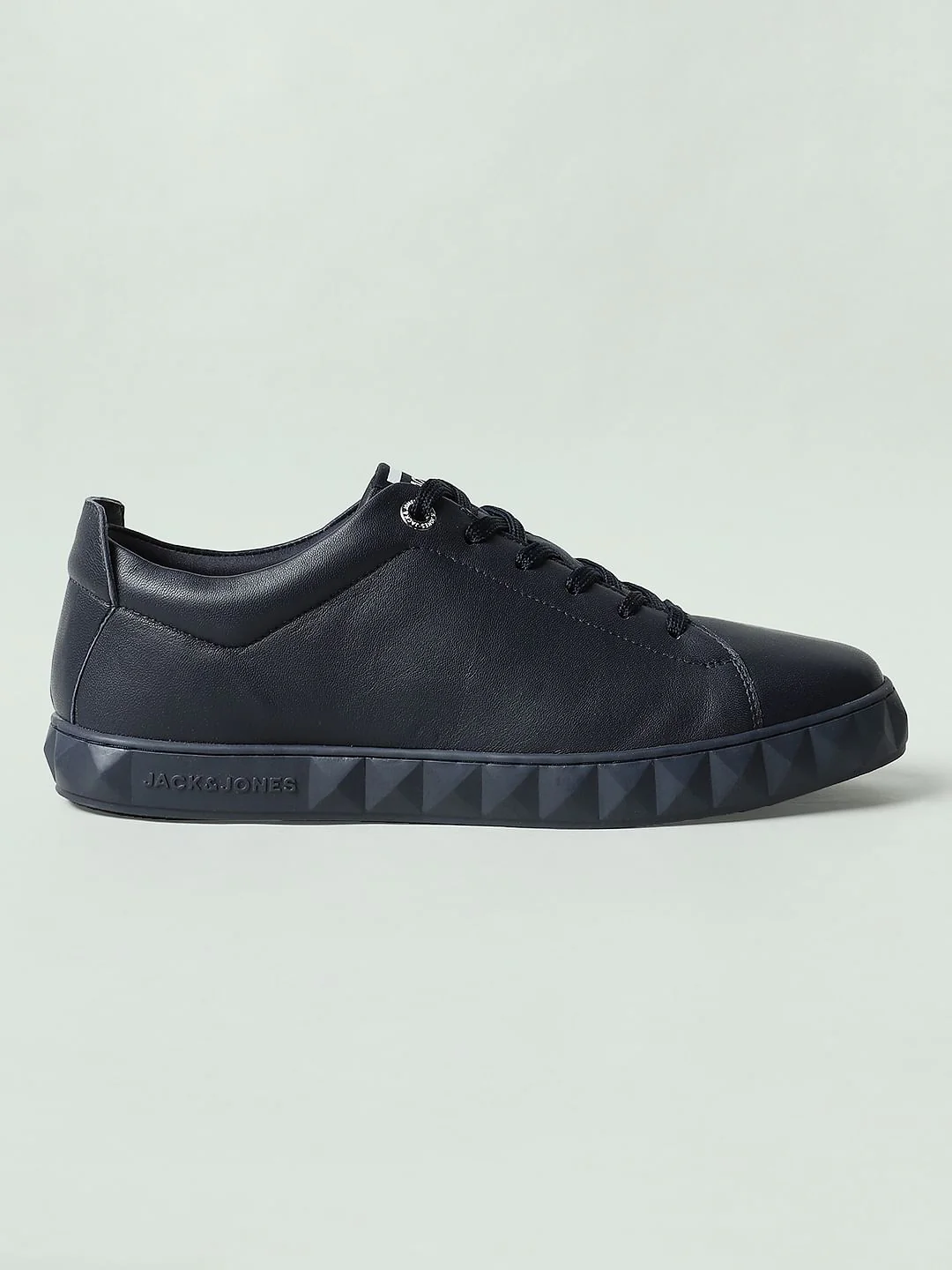 Blue Leather Sneakers