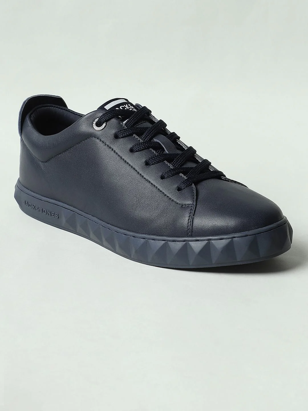 Blue Leather Sneakers - Image 3
