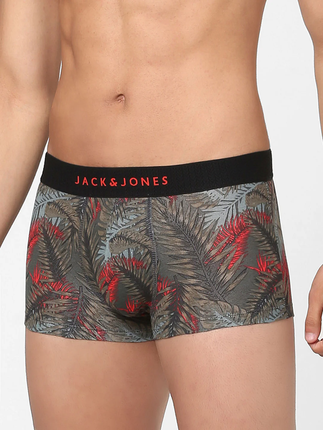Blue Tropical Print Trunks - Image 2