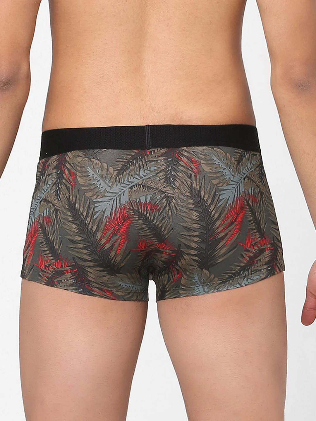 Blue Tropical Print Trunks - Image 3