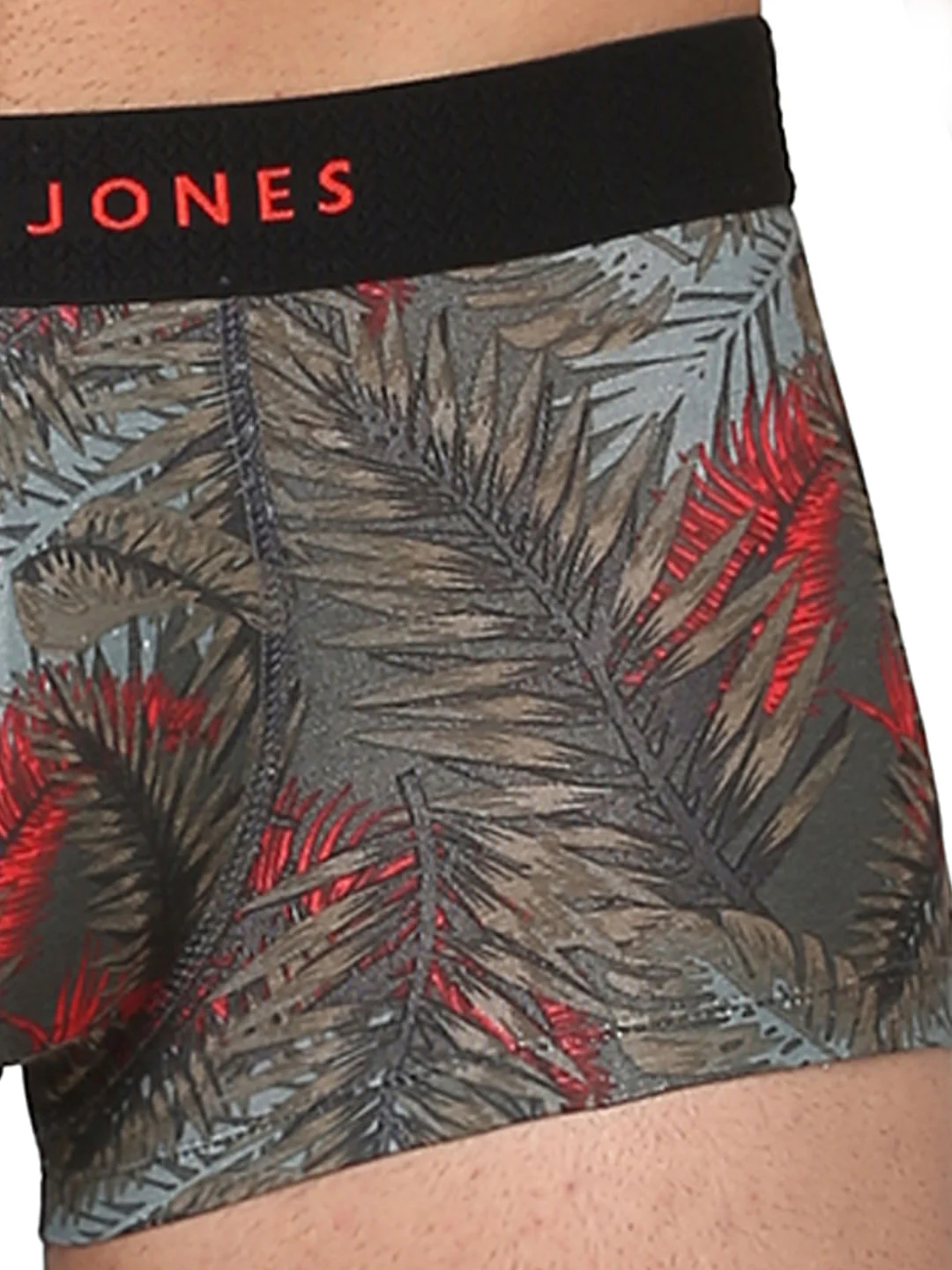 Blue Tropical Print Trunks - Image 4
