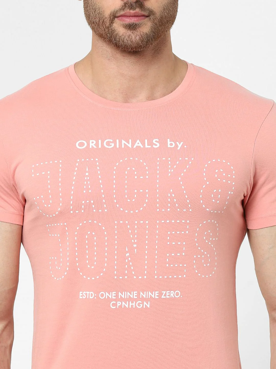 Pink Graphic Crew Neck T-shirt - Image 4