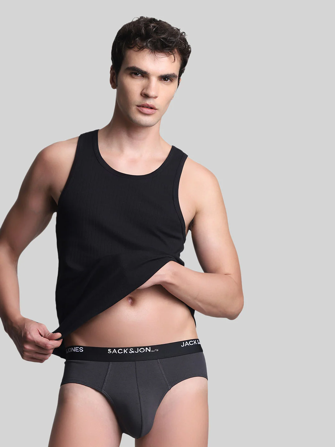 Pack Of 2 Dark Grey & Green Briefs - Image 7