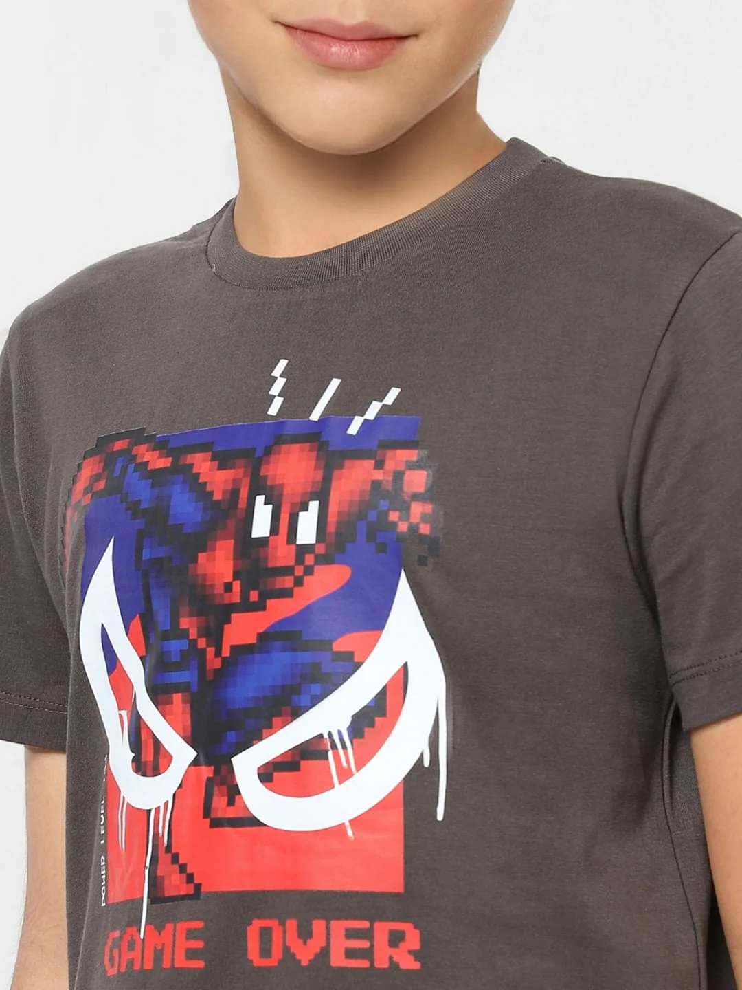 Boys X MARVEL Black Spiderman T-shirt - Image 5