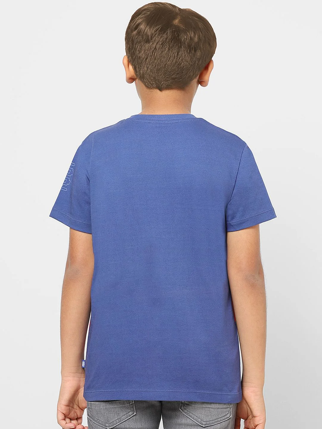 Boys X Marvel Blue Spider Man Crew Neck T-shirt - Image 4