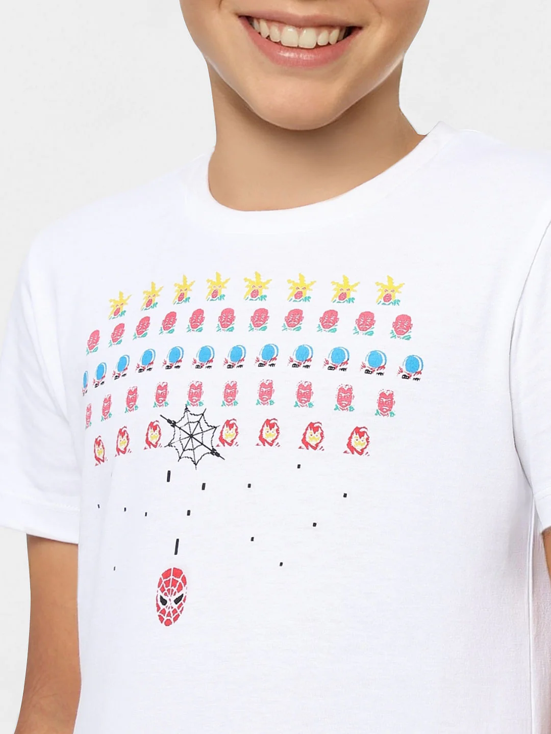 Boys X Marvel White Spider Man Crew Neck T-shirt - Image 5