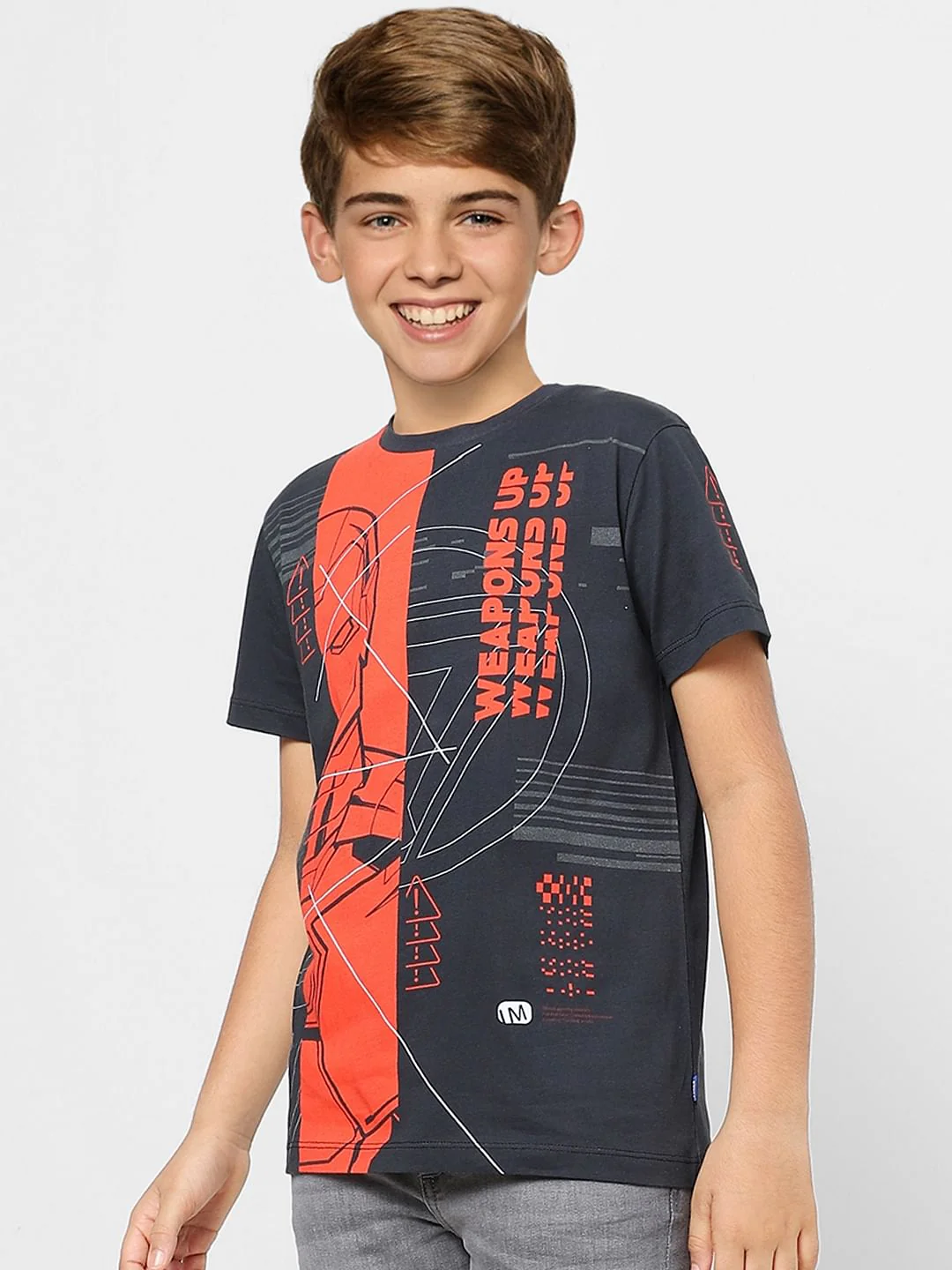Boys X Marvel Black Iron man  Crew Neck T-shirt - Image 3