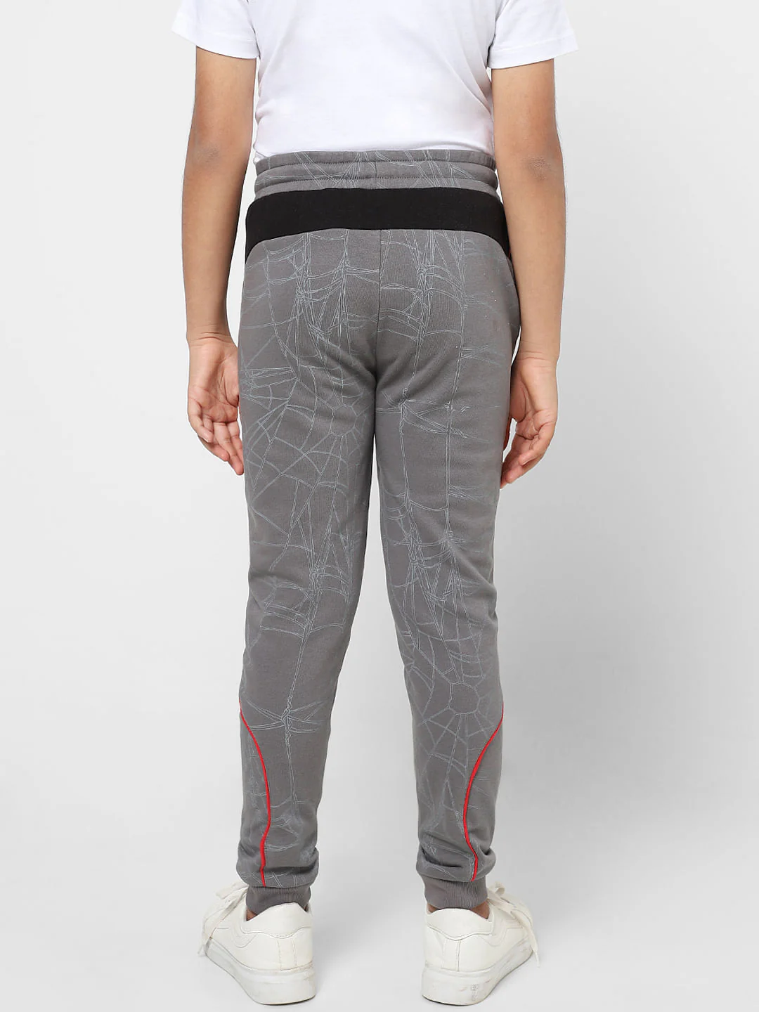 Boys X Marvel Grey Printed Sweatpants - Image 4