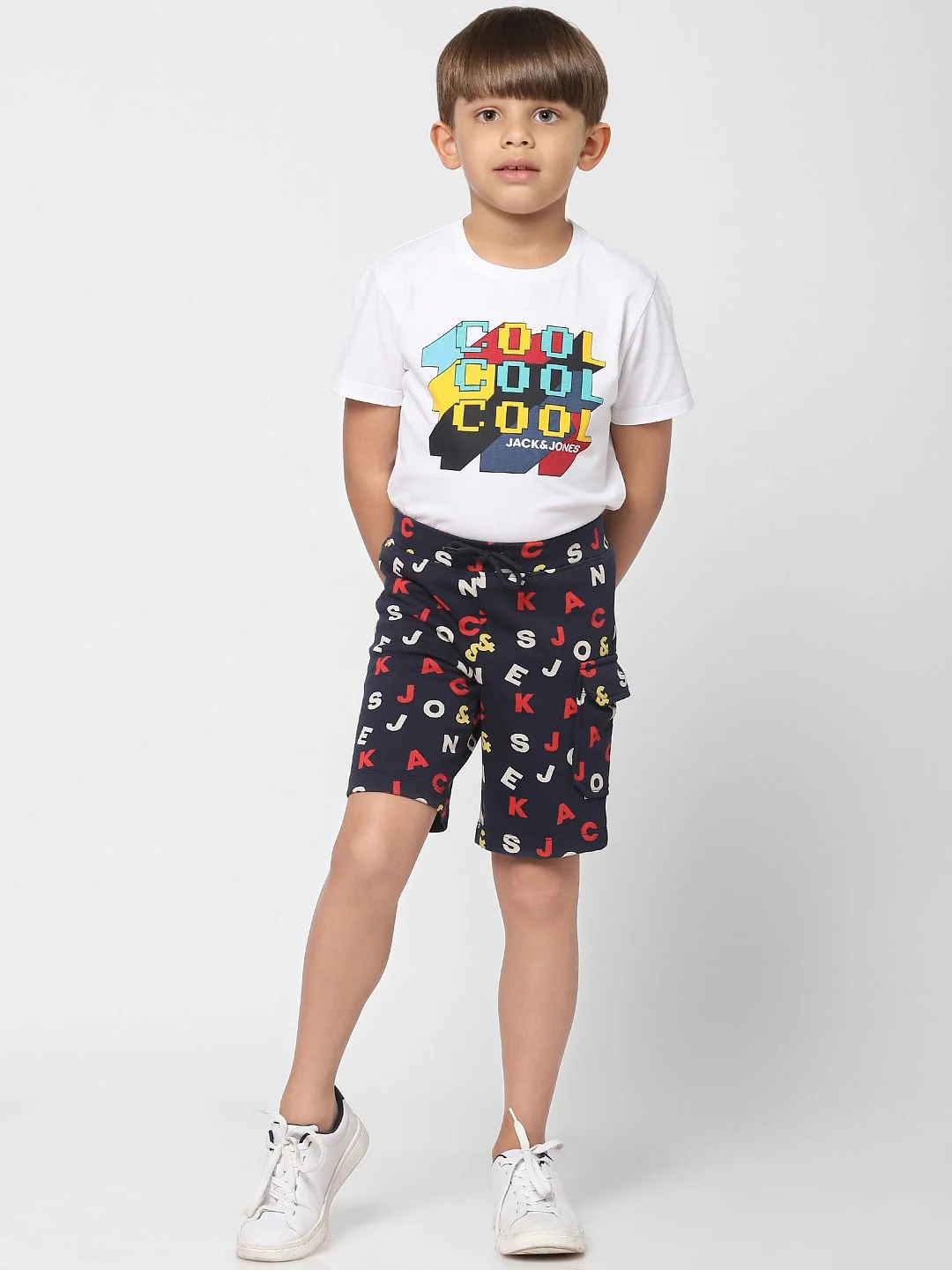 Boys Blue Printed Shorts - Image 5