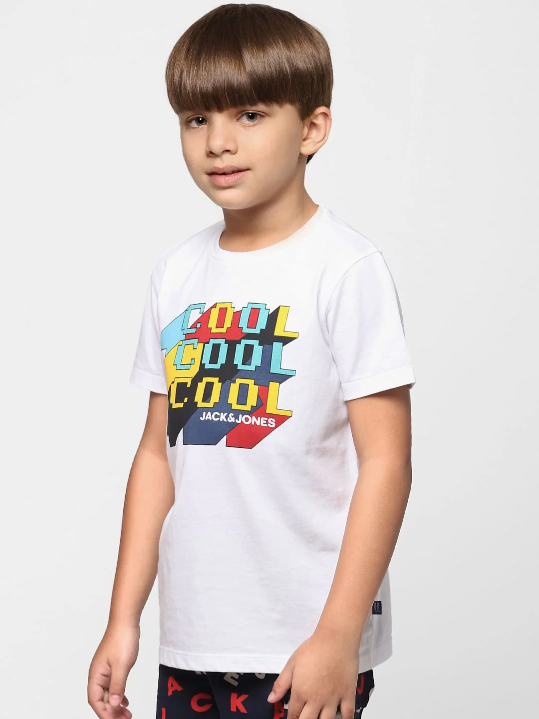 Boys White COOL Printed Crew Neck T-shirt - Image 2