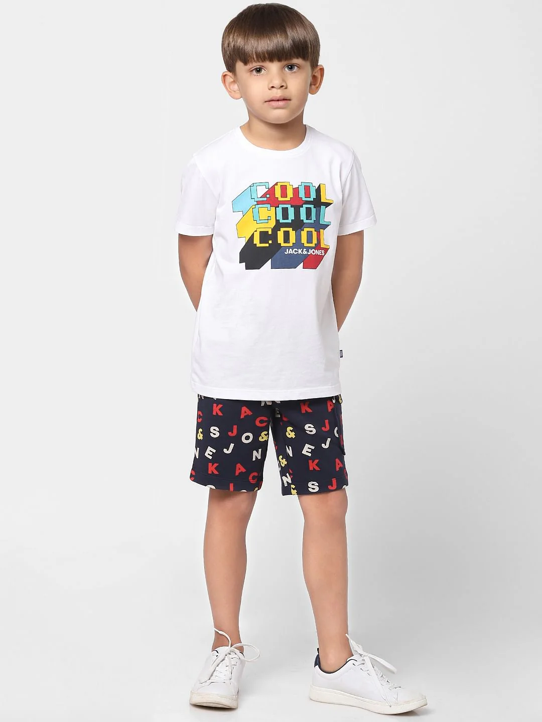 Boys White COOL Printed Crew Neck T-shirt - Image 5