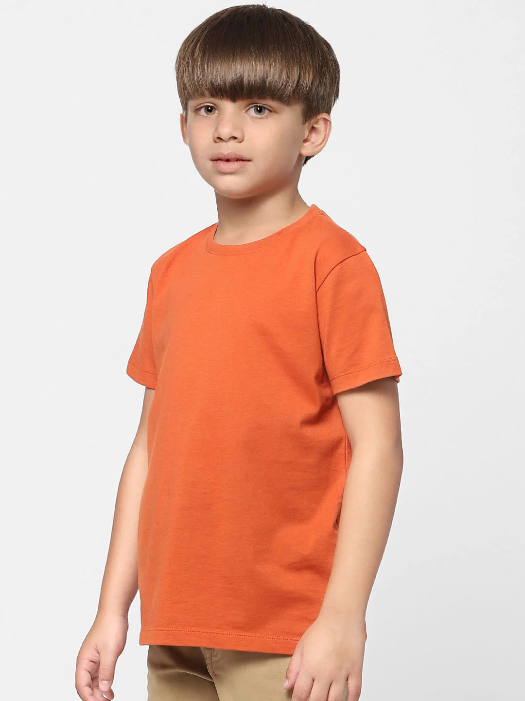 Boys Orange Crew Neck T-shirt - Image 2