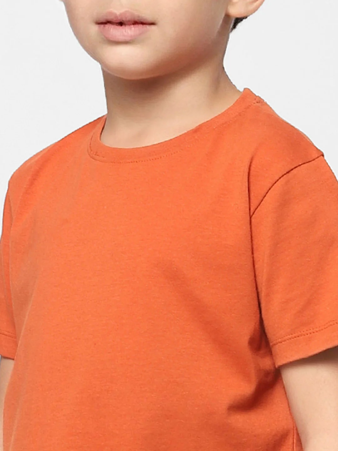 Boys Orange Crew Neck T-shirt - Image 4