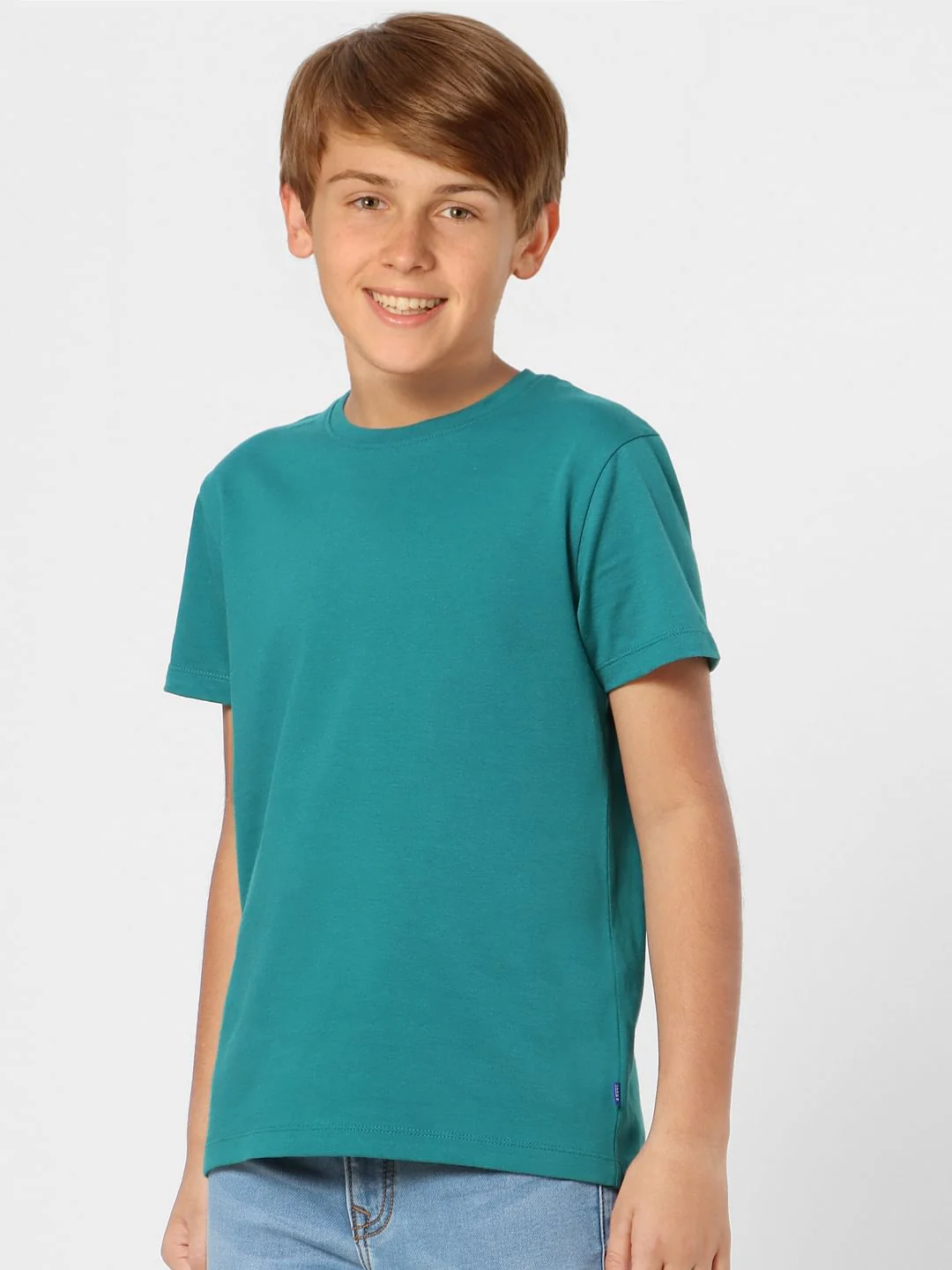 Boys Teal Crew Neck T-shirt - Image 3