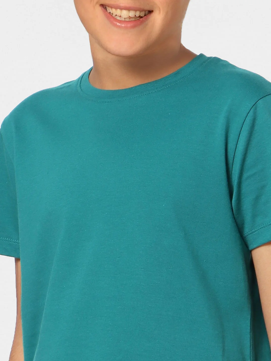 Boys Teal Crew Neck T-shirt - Image 5