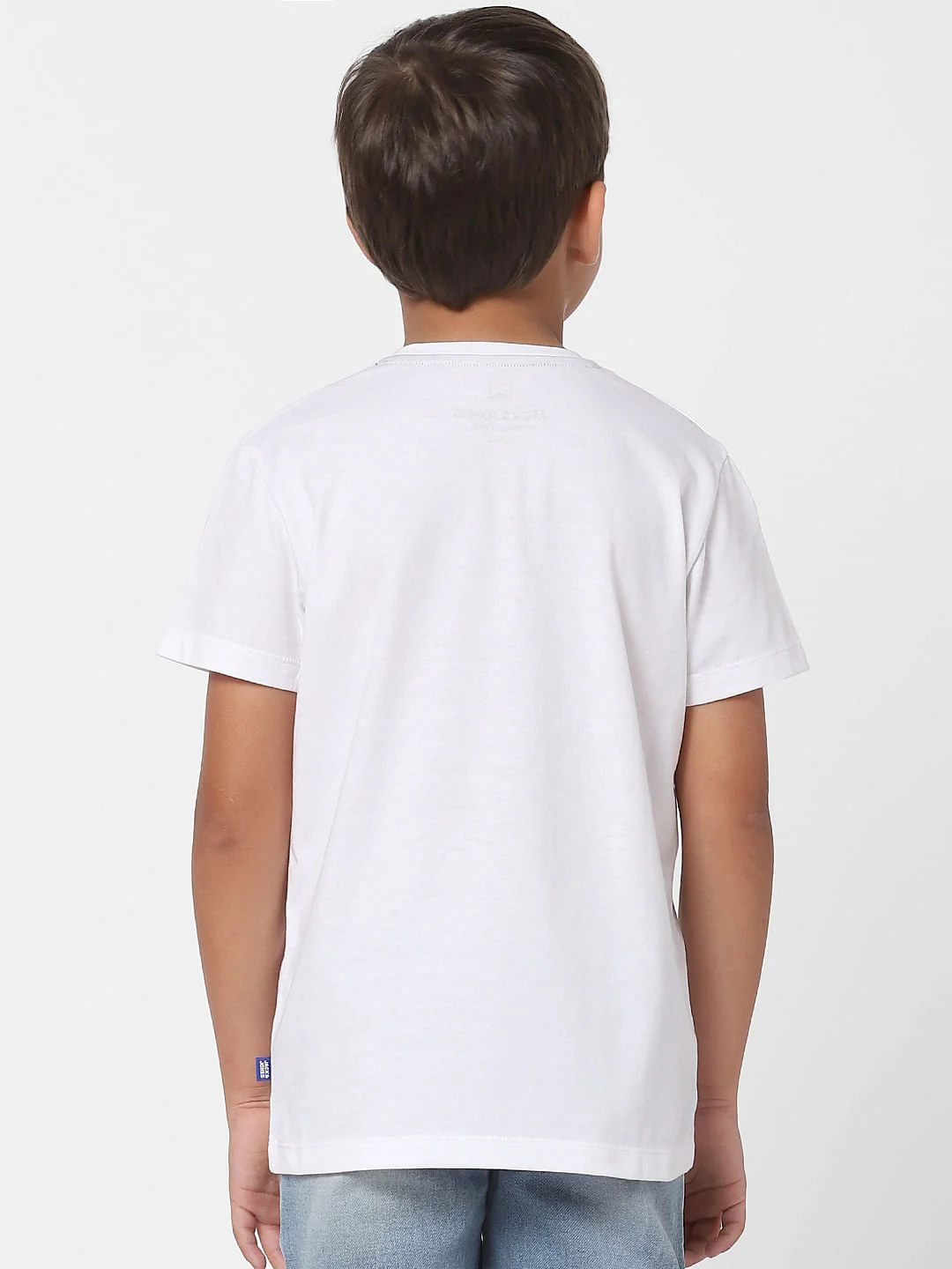 Boys White Crew Neck T-shirt - Image 3