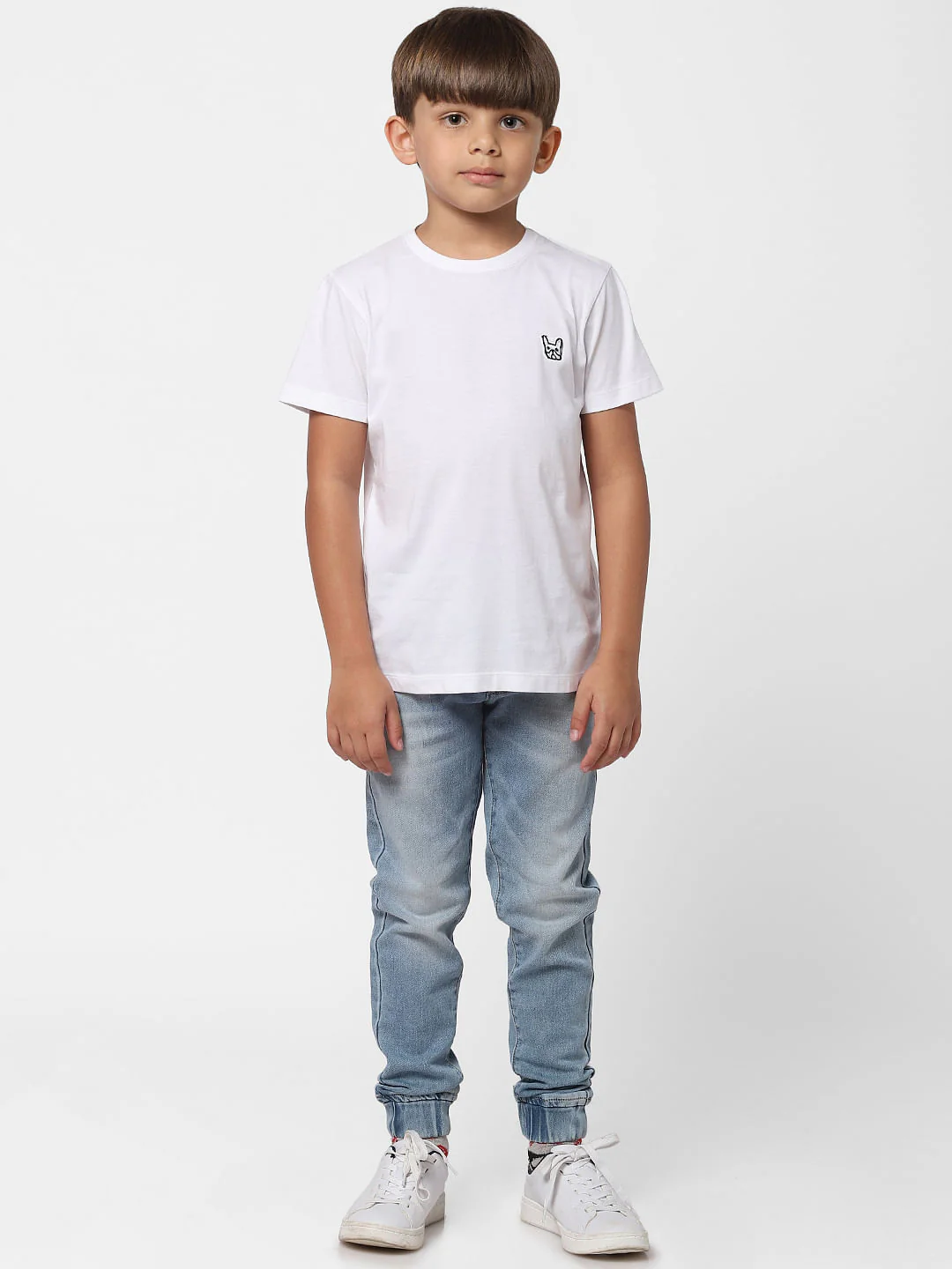 Boys White Crew Neck T-shirt - Image 5