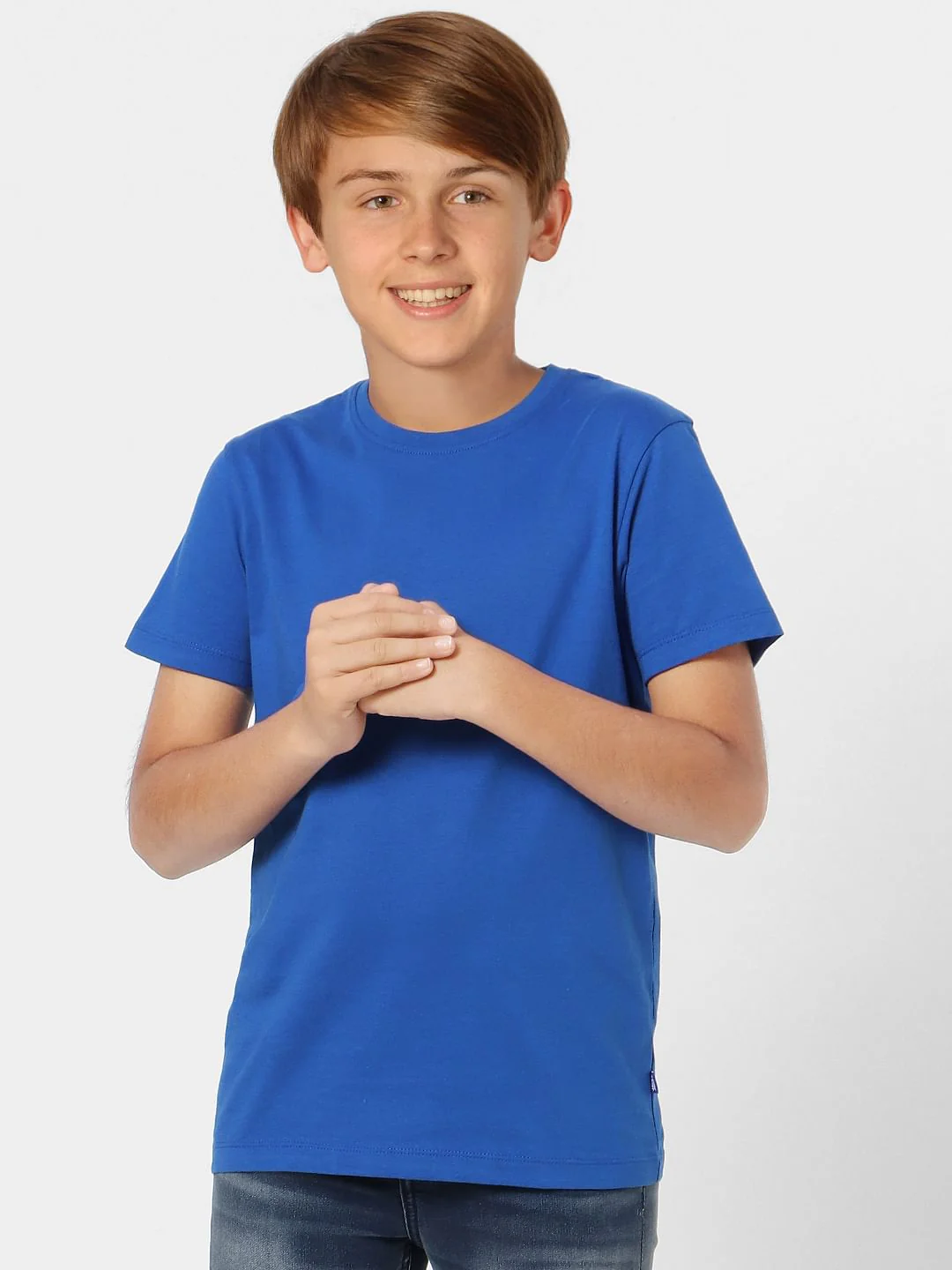 Boys Blue Crew Neck T-shirt - Image 2