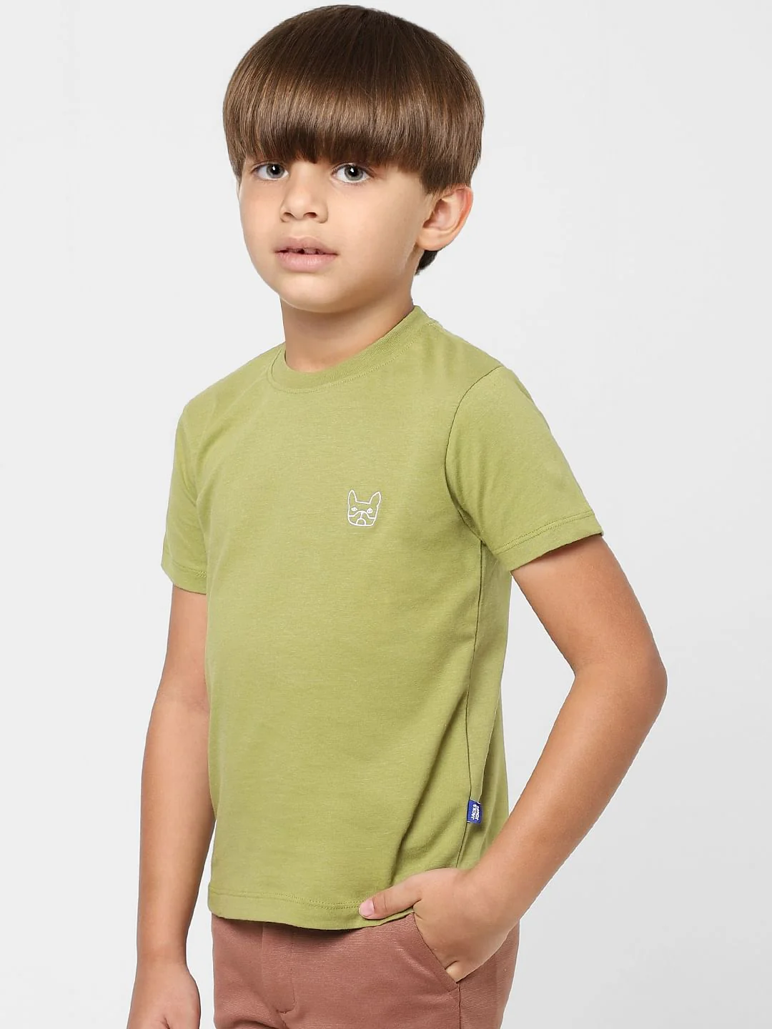 Boys Blue Logo Print Crew Neck T-shirt - Image 2