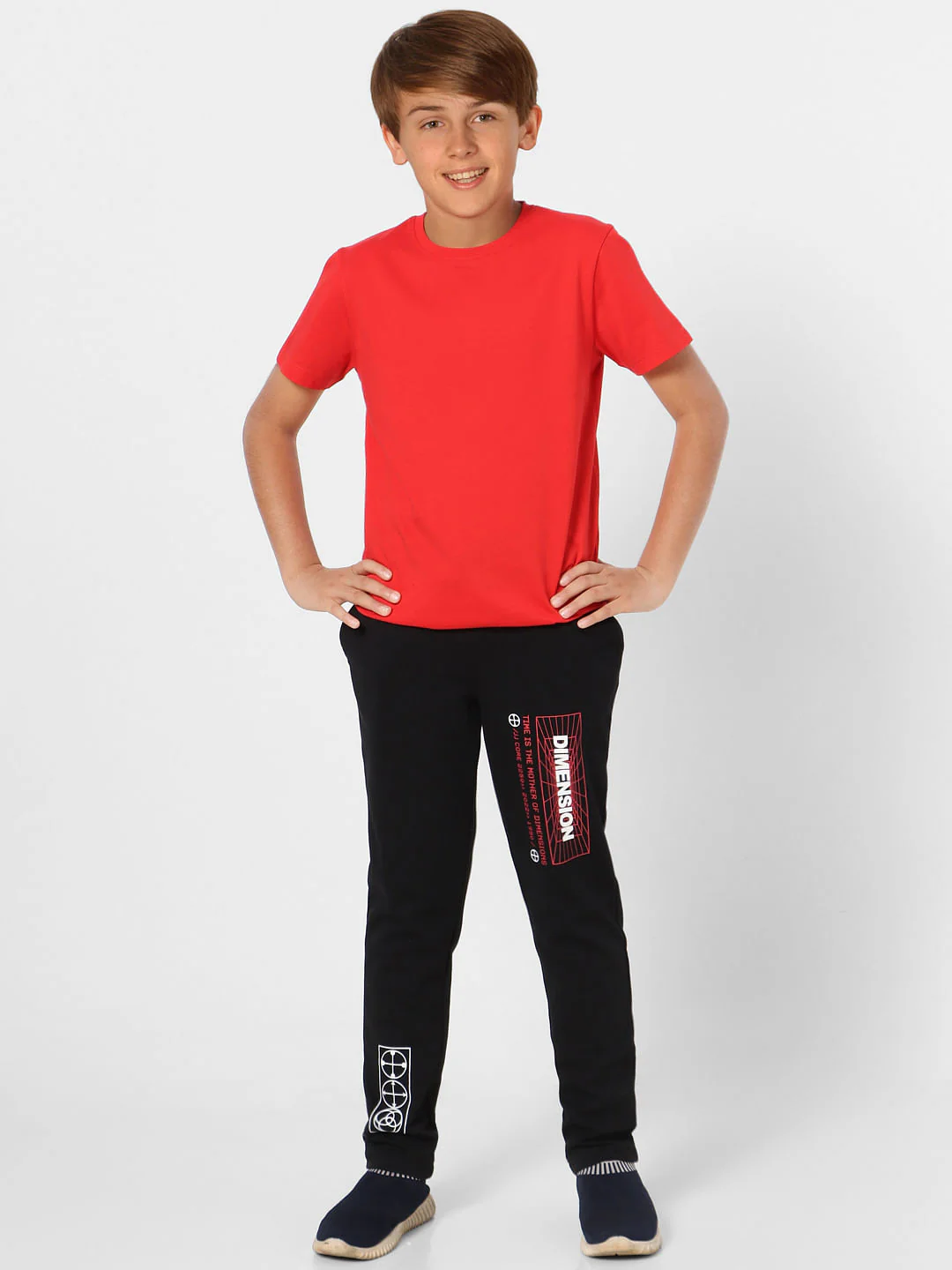 Boys Red Crew Neck T-shirt