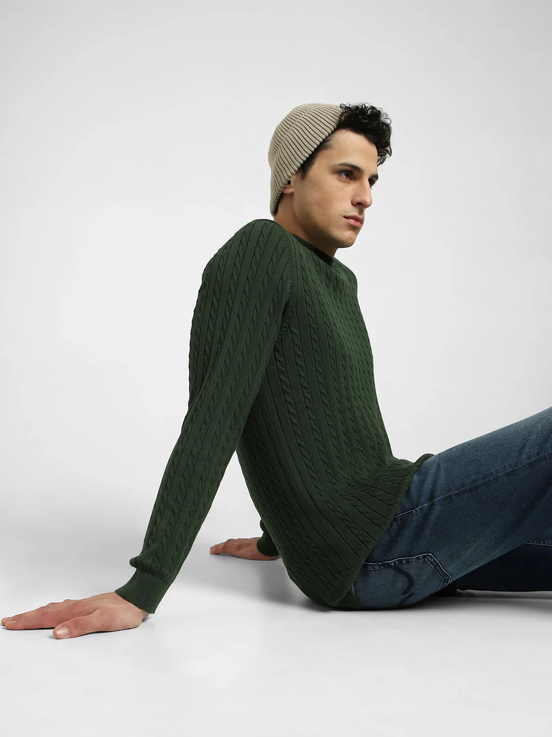 Dark Green Knitted Sweater