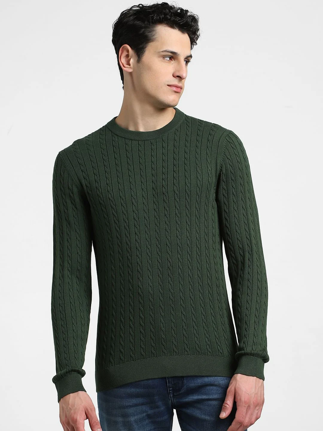 Dark Green Knitted Sweater - Image 2