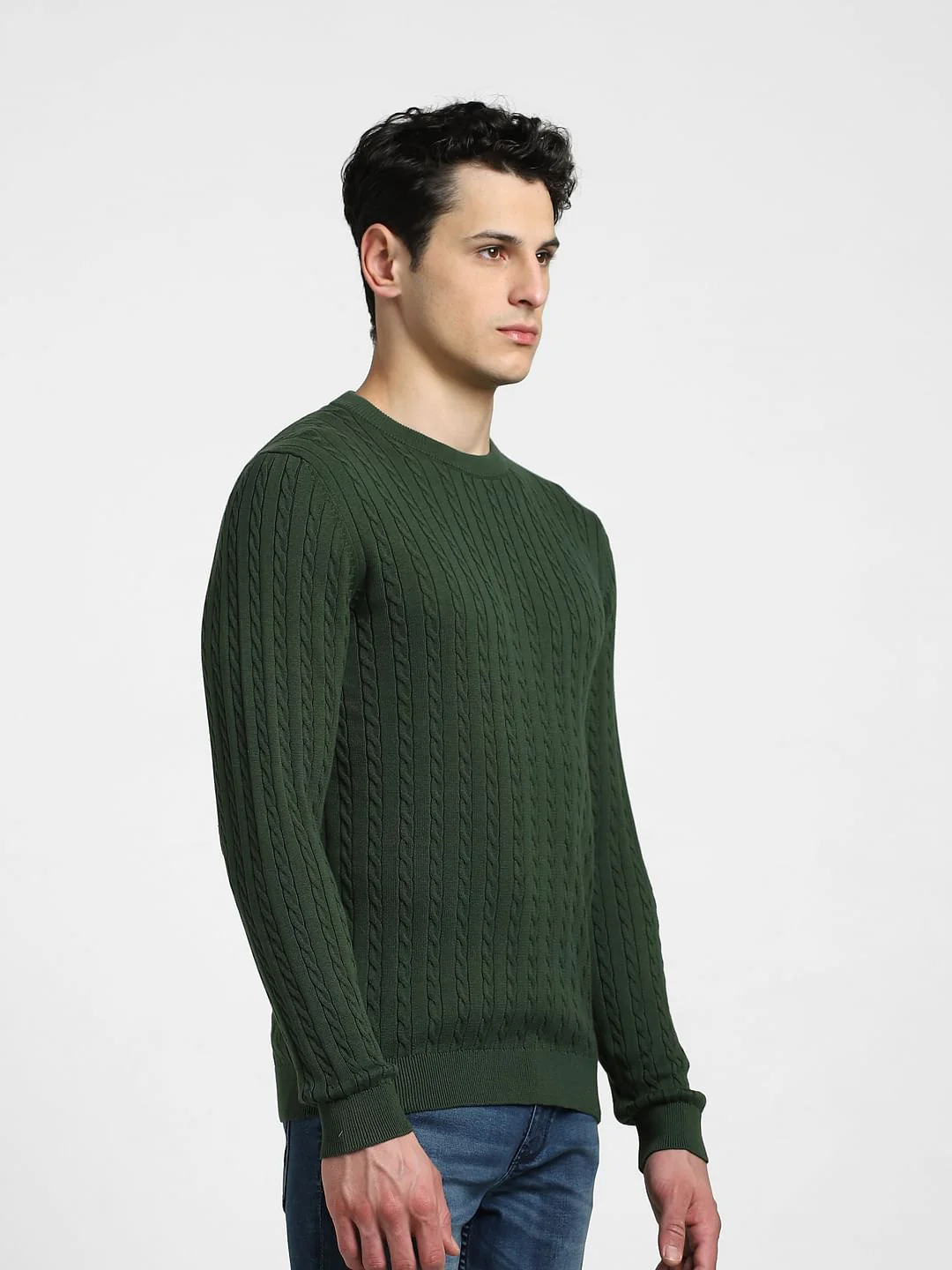 Dark Green Knitted Sweater - Image 3