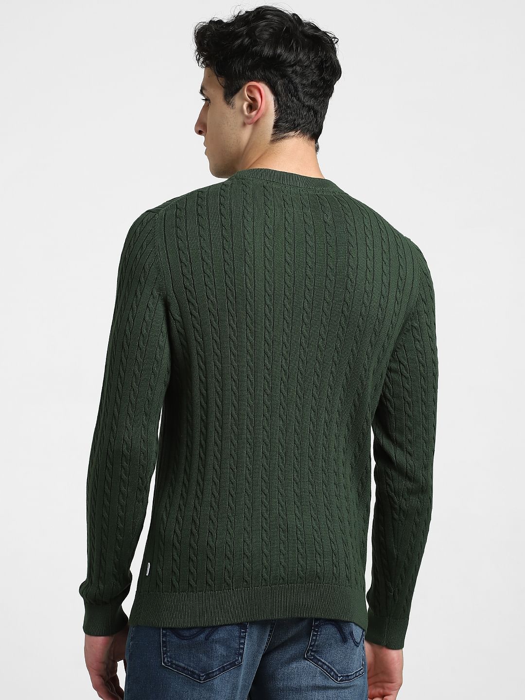 Dark Green Knitted Sweater - Image 4